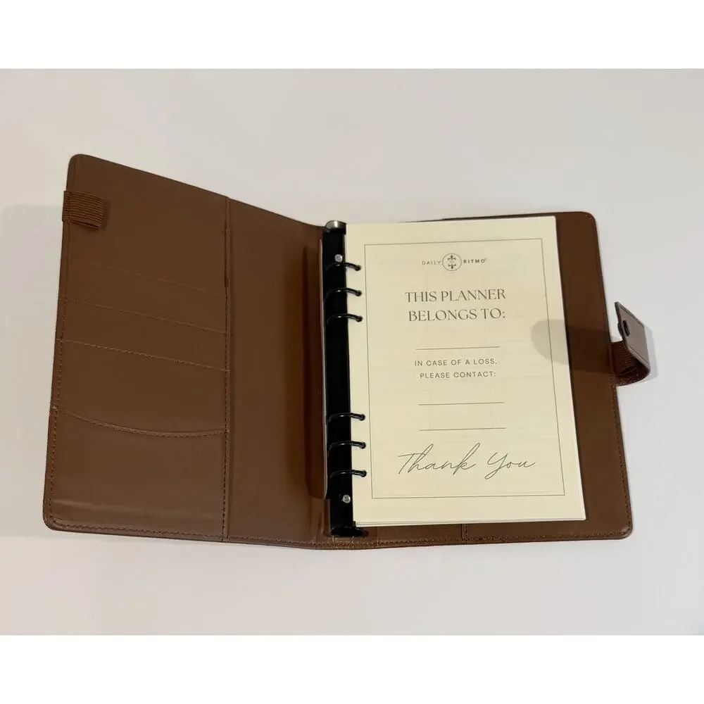 Daily Ritmo A5 Daily Planner Gray Black Checkered - New Without Box